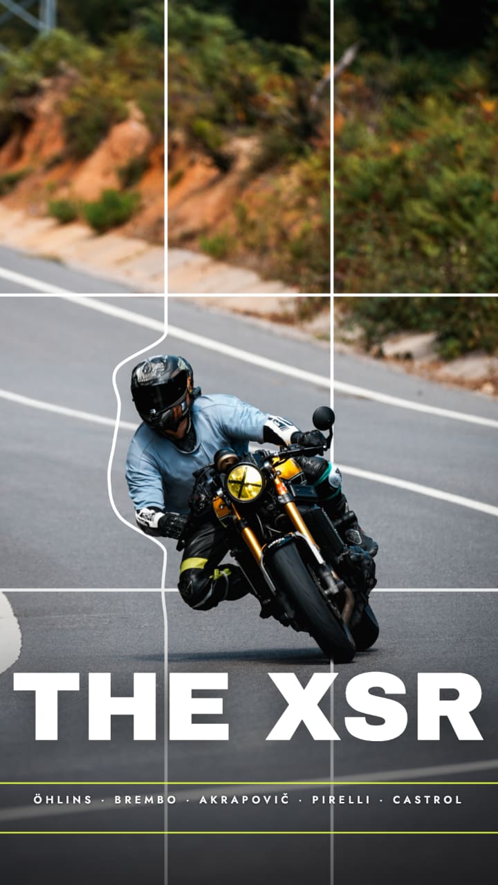 ızgaradan taşan 3D pop-out fotoğraf — Grid Pop-Out ile yapıldı, otto96: THE XSR: Öhlins, Brembo, Akrapovič. Izgaradan dışarı çıkan sürücü ile dikey poster.