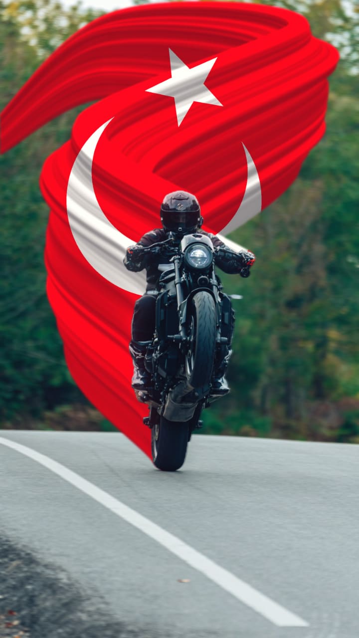 motion blur speed effect photo — Made with Motion Blur, Eser Zorlu: Xsr900 , Türk Bayrağı , Darlık