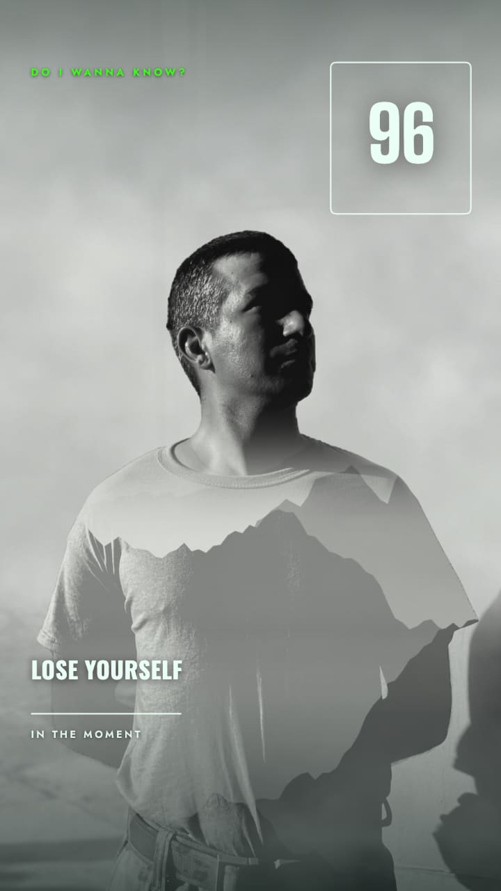 çift pozlama (double exposure) portre — Double Exposure ile yapıldı, otto96: "Lose yourself in the moment" — portrenin içine dağ manzarası. Siluete manzara dökme, çift pozlama.